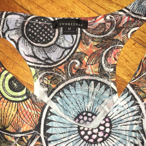 Rainbow Pattern Racerback Top - Picture 2 of 3